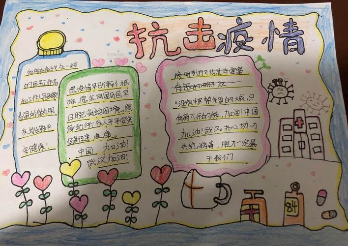 四开抗击疫情的手抄报 关于亲情的手抄报