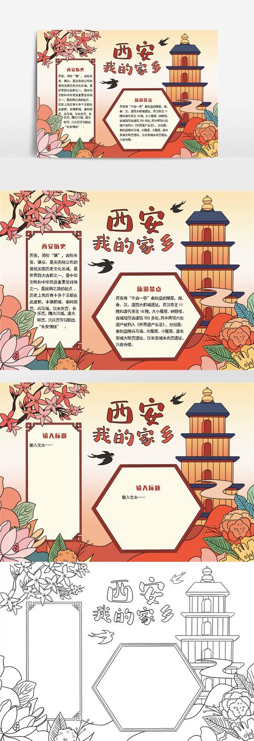 我的家乡在西安手抄报 我的家乡手抄报