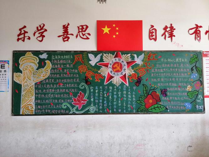 热爱党热爱祖国大学黑板报 爱祖国黑板报图片大全