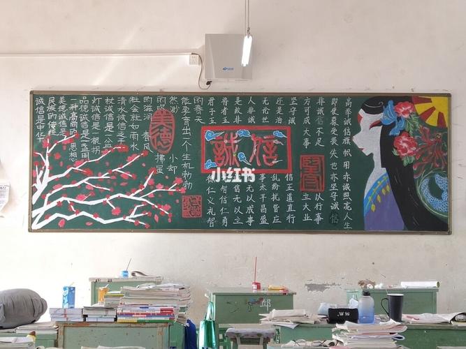 信守承诺黑板报 黑板报图片大全