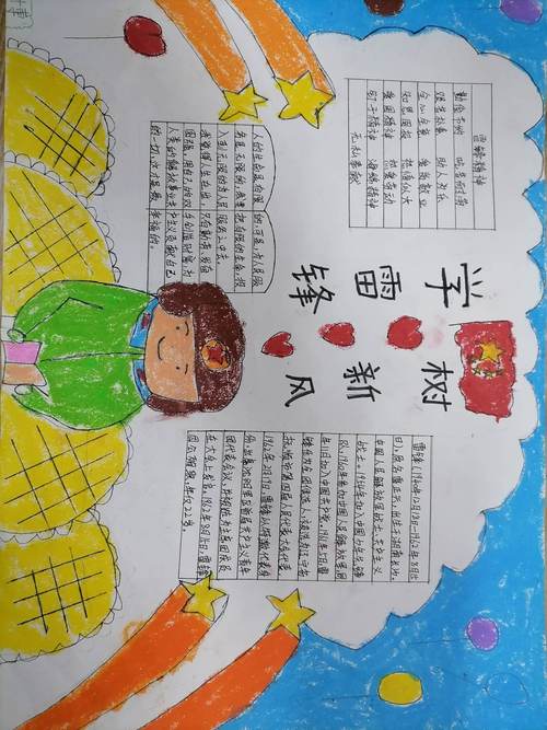 学雷锋竖着的手抄报 学雷锋手抄报