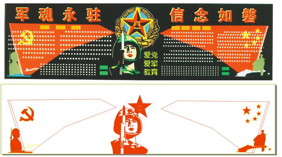 士官教育整顿黑板报 教育黑板报图片素材