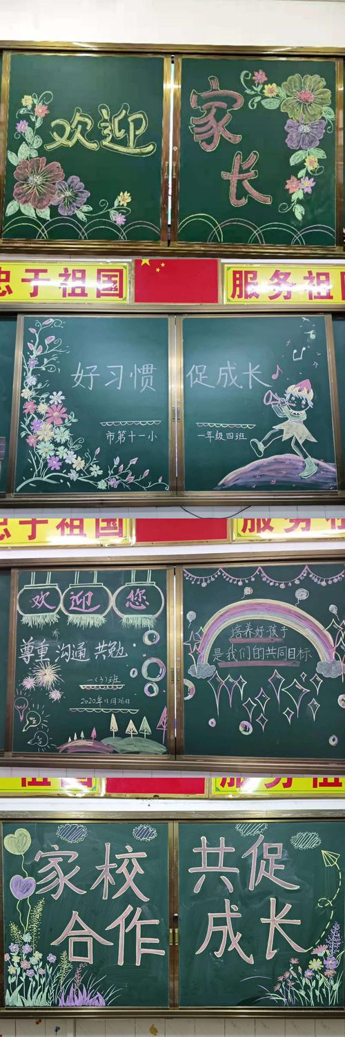 家长群里问谁会办黑板报 家长会黑板报图片大全