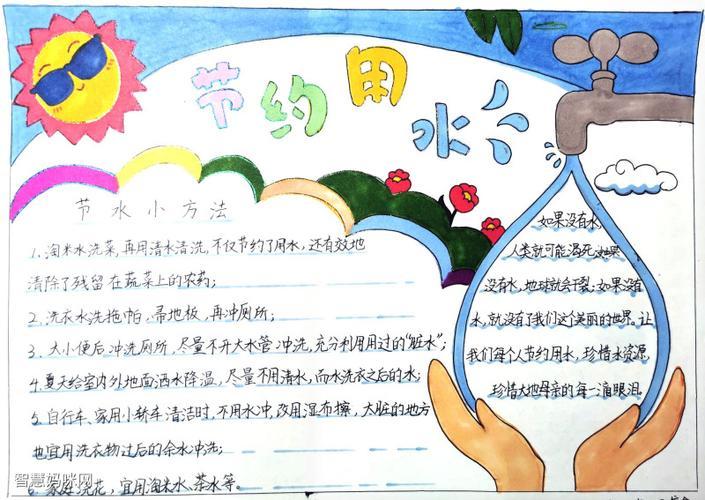 节约字清楚少点手抄报 节约手抄报