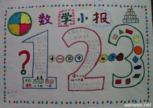 五下年级数学手抄报 四年级数学手抄报