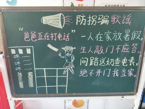 幼儿防拐黑板报 幼儿黑板报图片素材