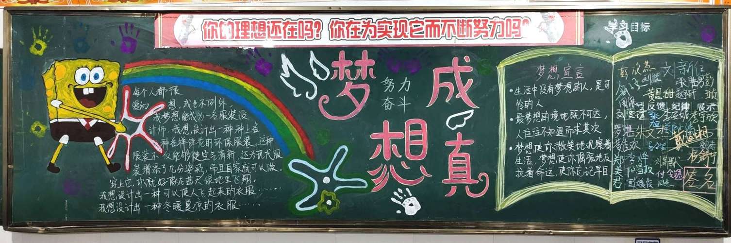关于初三梦想黑板报 梦想黑板报图片素材
