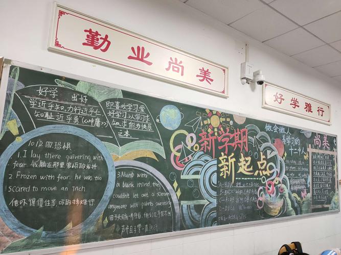 学期颁奖会黑板报 新学期黑板报图片素材