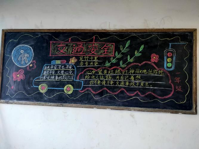 让我们与安全同行的黑板报 安全的黑板报图片素材