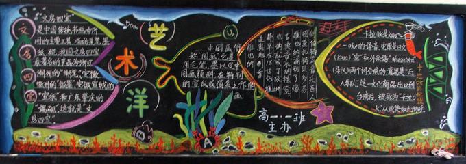 动物的海洋黑板报 黑板报图片大全
