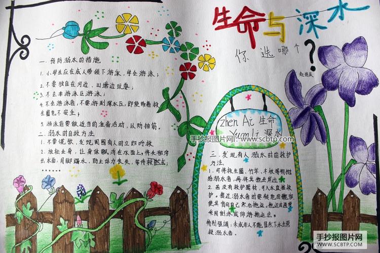 校园安全伴我行一年级手抄报 安全伴我行手抄报