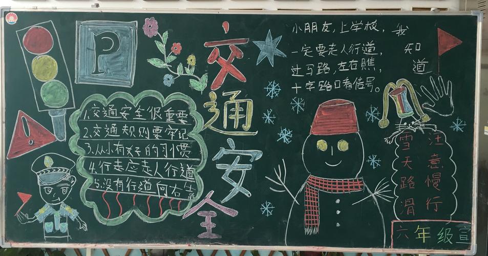 安全与通行黑板报 安全的黑板报图片大全