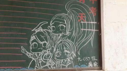 王者荣耀简笔黑板报 简笔画黑板报图片大全