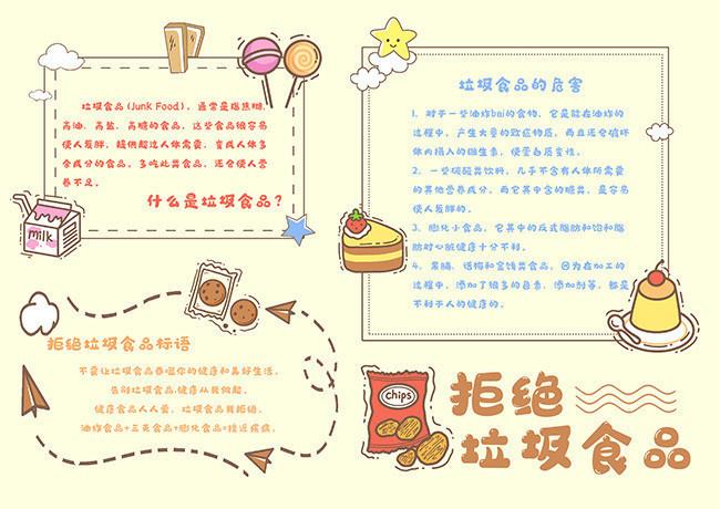 垃圾未开发的宝藏之手抄报 垃圾食品手抄报