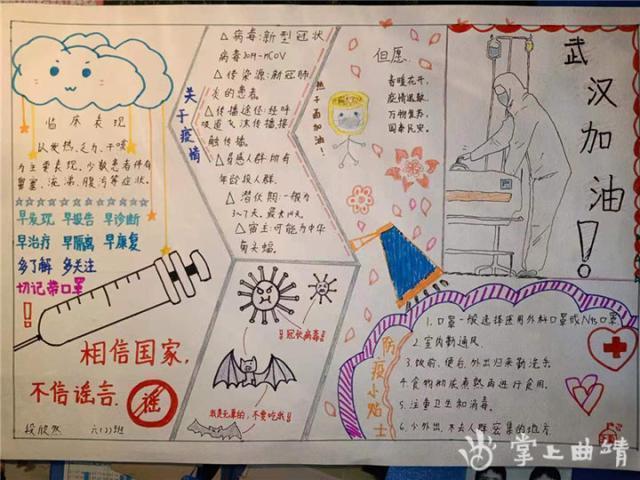 疫情防控安全从我做起手抄报 安全手抄报