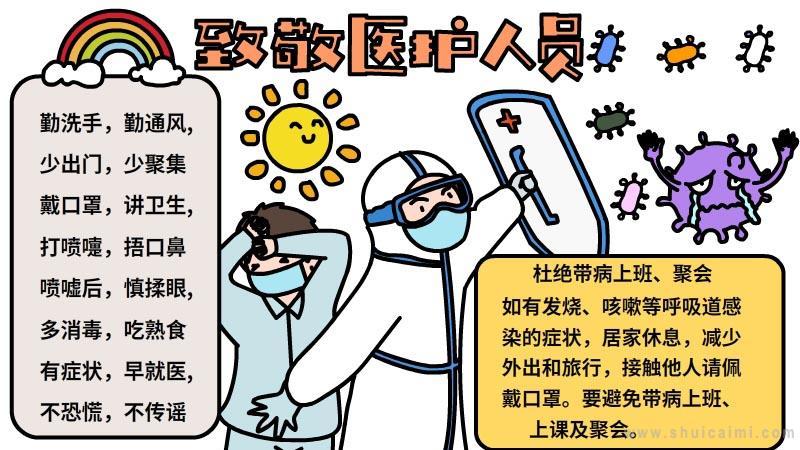 武汉医护人员手抄报 手抄报图片大全集