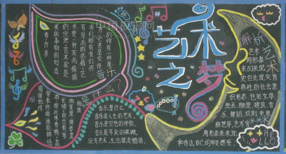 艺术写字黑板报 艺术黑板报图片大全