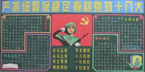 部队安全教育主题黑板报 安全主题黑板报图片素材