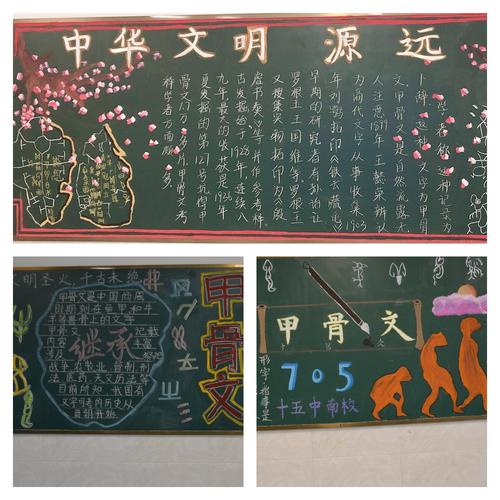 甲骨文黑板报 黑板报图片大全