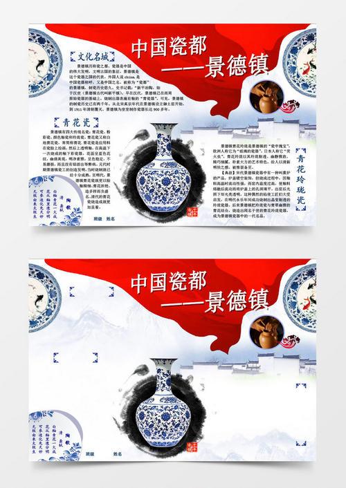 陶文化战汉瓷器手抄报 文化手抄报