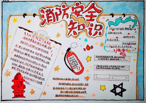 关于安全防护意识的手抄报 安全防火手抄报