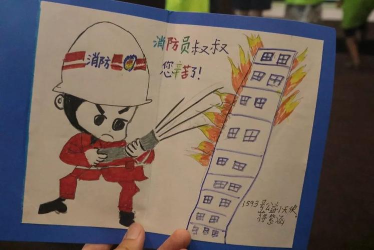 消防叔叔慰问贺卡 消防叔叔贺卡