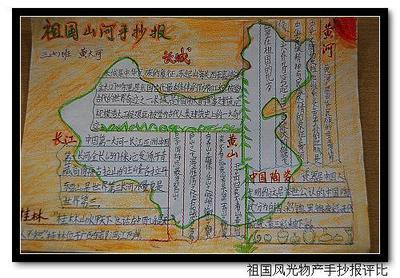 住在西街的风神手抄报 祖国的风光手抄报