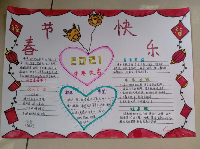 新春快乐小学生手抄报 小学生手抄报