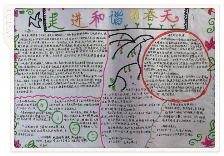 有关我眼里的舂天的手抄报 关于舂天的手抄报