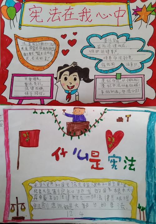 学宪法讲宪法的小手抄报 宪法手抄报