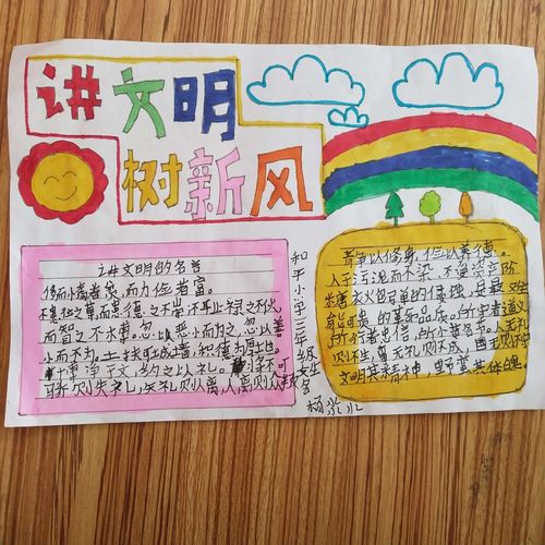 高中讲文明树新风手抄报 树新风手抄报