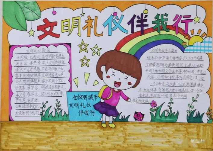 十佳文明学生手抄报 文明学生手抄报