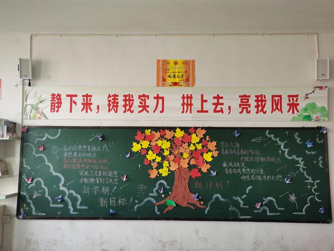 快乐新起点半张黑板报 黑板报图片素材