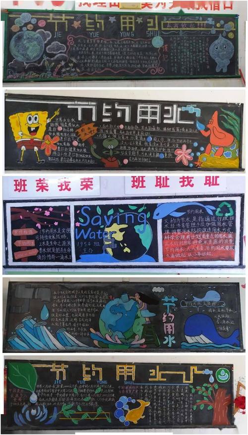 爱水节水黑板报 黑板报图片大全