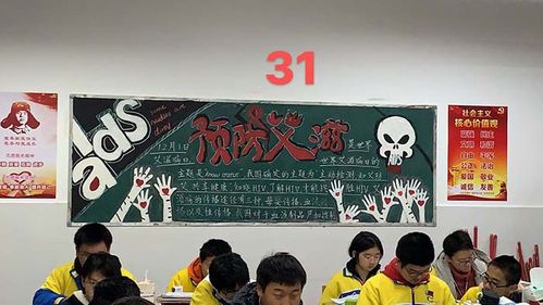 有关艾滋防护黑板报 黑板报图片素材