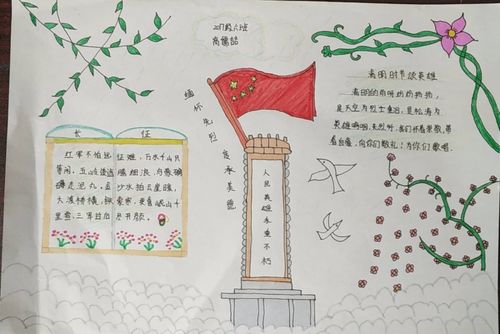 继承革命传统展礼仪风采手抄报 革命先烈手抄报