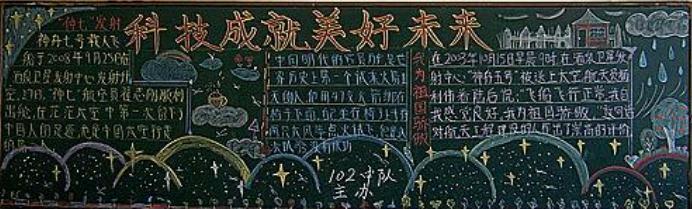 创造创新心向未来黑板报 黑板报图片素材