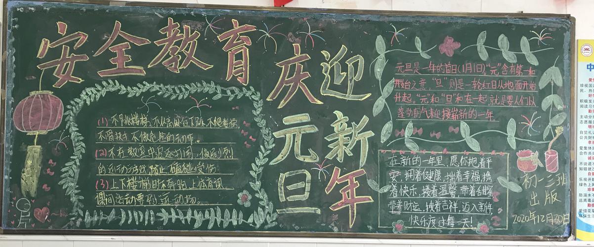 2018元旦创意黑板报 创意黑板报图片大全