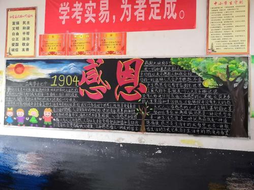 感恩助学主题黑板报 感恩主题黑板报图片素材
