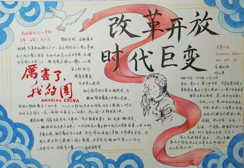 改革开放和改革先锋手抄报 少年先锋队手抄报