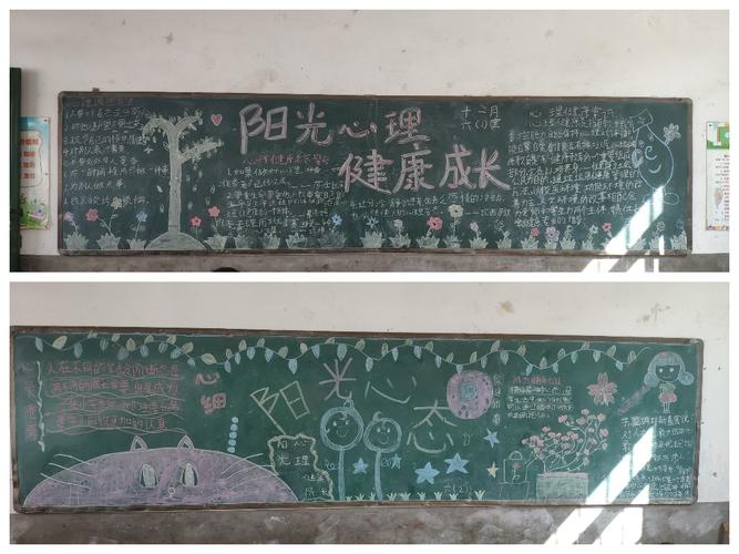 主题是阳光成长的黑板报 主题黑板报图片素材