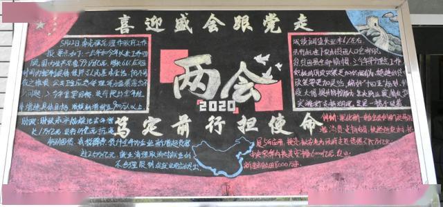 两会学堂黑板报 黑板报图片大全