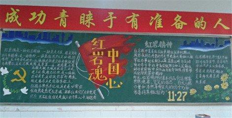 红岩精神黑板报 雷锋精神黑板报图片素材