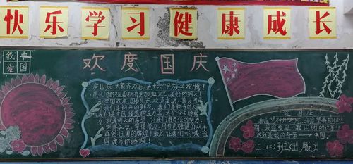 欢度州庆黑板报 黑板报图片素材