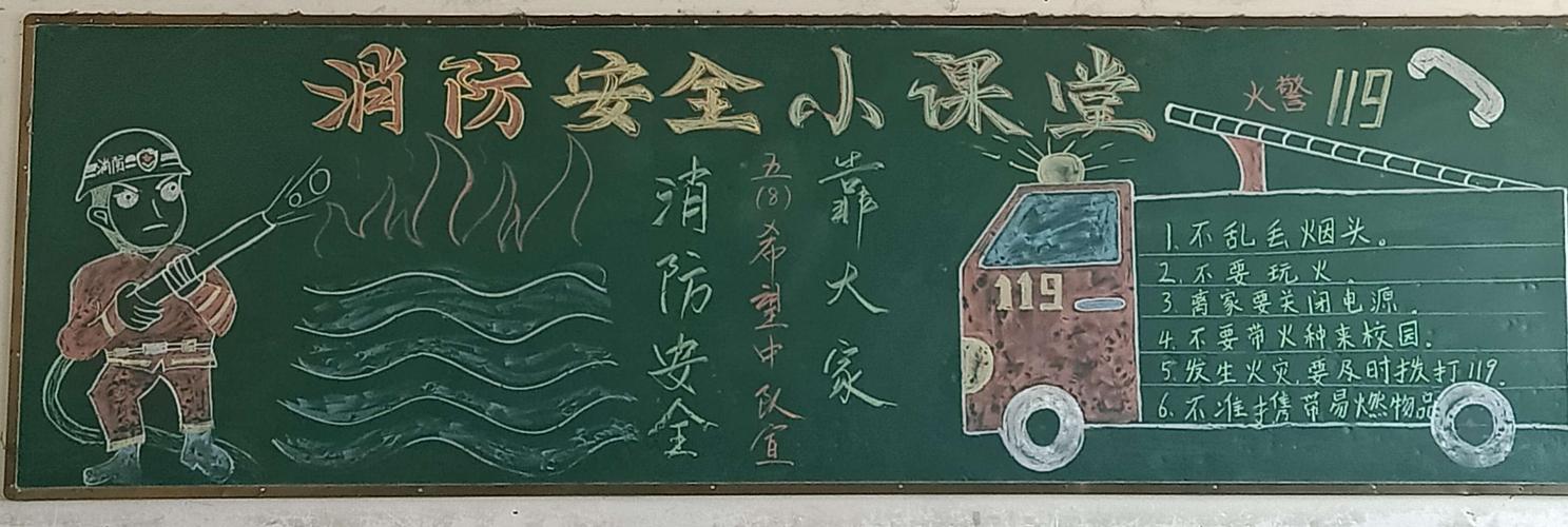防火防盗安全黑板报 森林防火黑板报图片大全