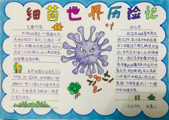 细菌历险记的手抄报 爱的手抄报