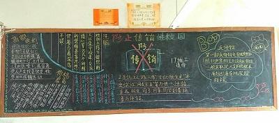 打击传销共建和谐校园黑板报 校园黑板报图片大全