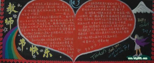 心形设计的版面黑板报 设计黑板报图片素材