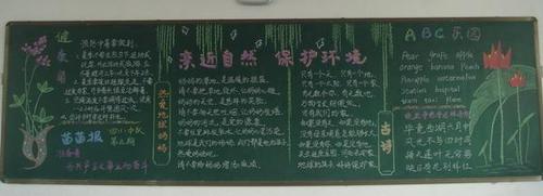 小学河长制黑板报 小学黑板报图片素材
