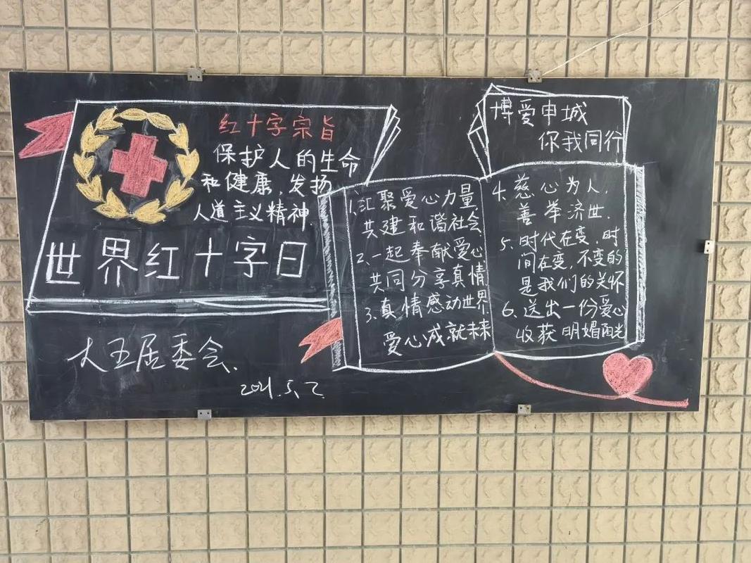 2018红十字会宣传黑板报 黑板报图片素材